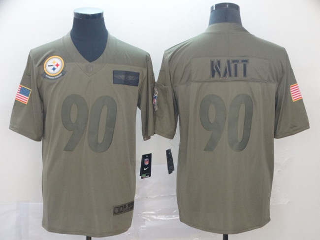 Men's Pittsburgh Steelers #90 T. J. Watt 2019 Camo Salute To Service Limited Stitched Jersey Men's Pittsburgh Steelers #90 T. J. Watt 2019 Camo Salute To Service Limited Stitched Jersey